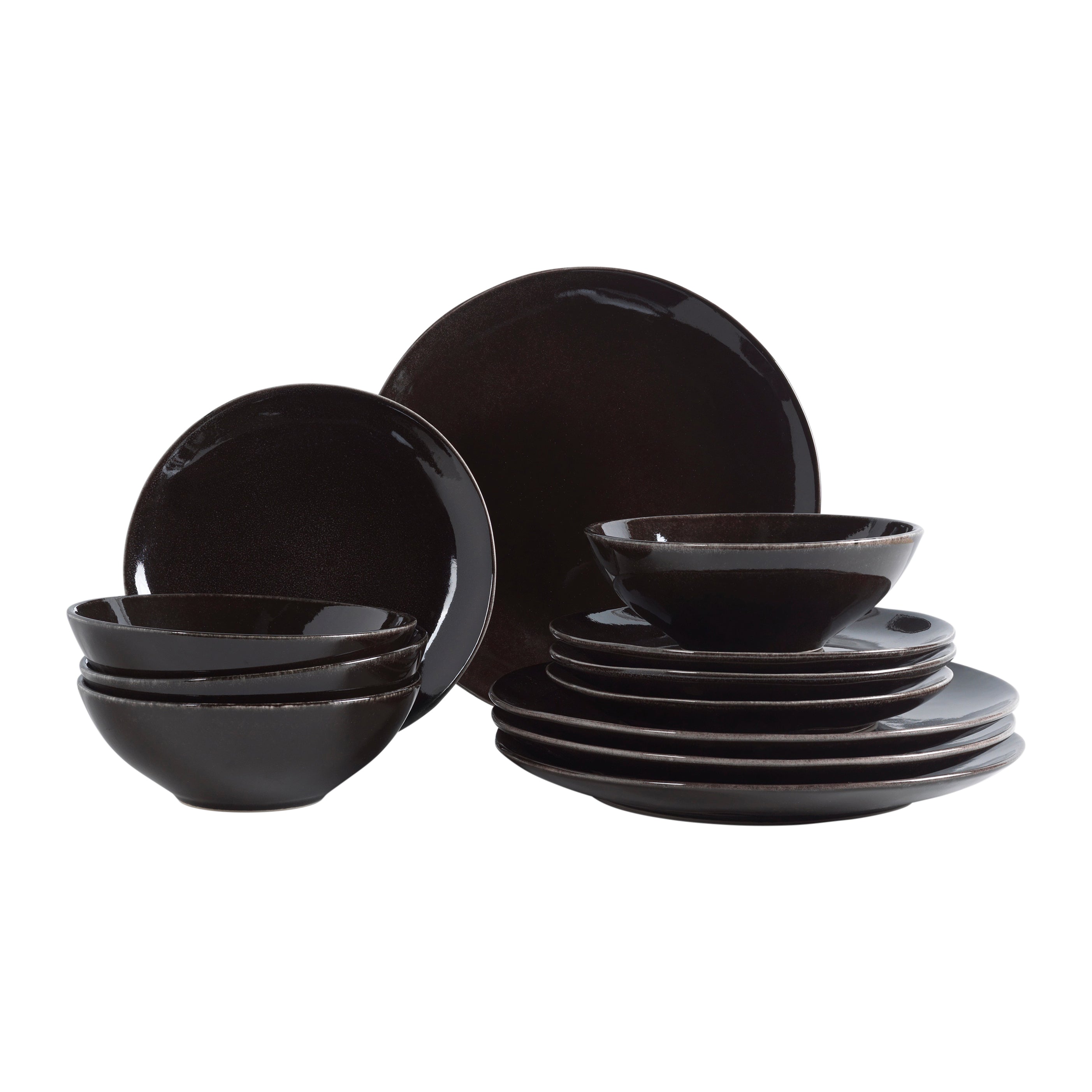 Broste Copenhagen Nordic Serviesset 12-delig - Coal