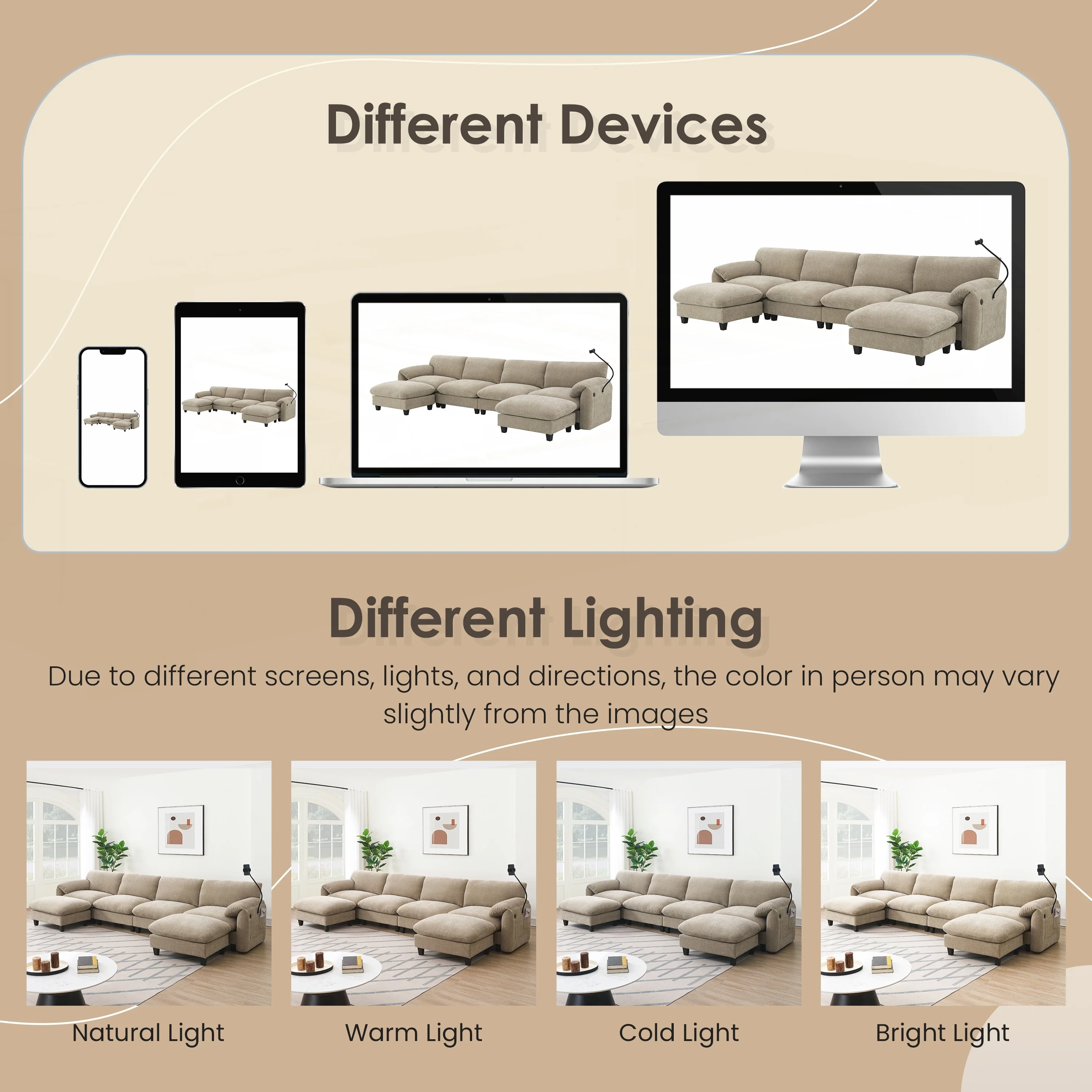 140 Inch Modular Sectional Sofa
