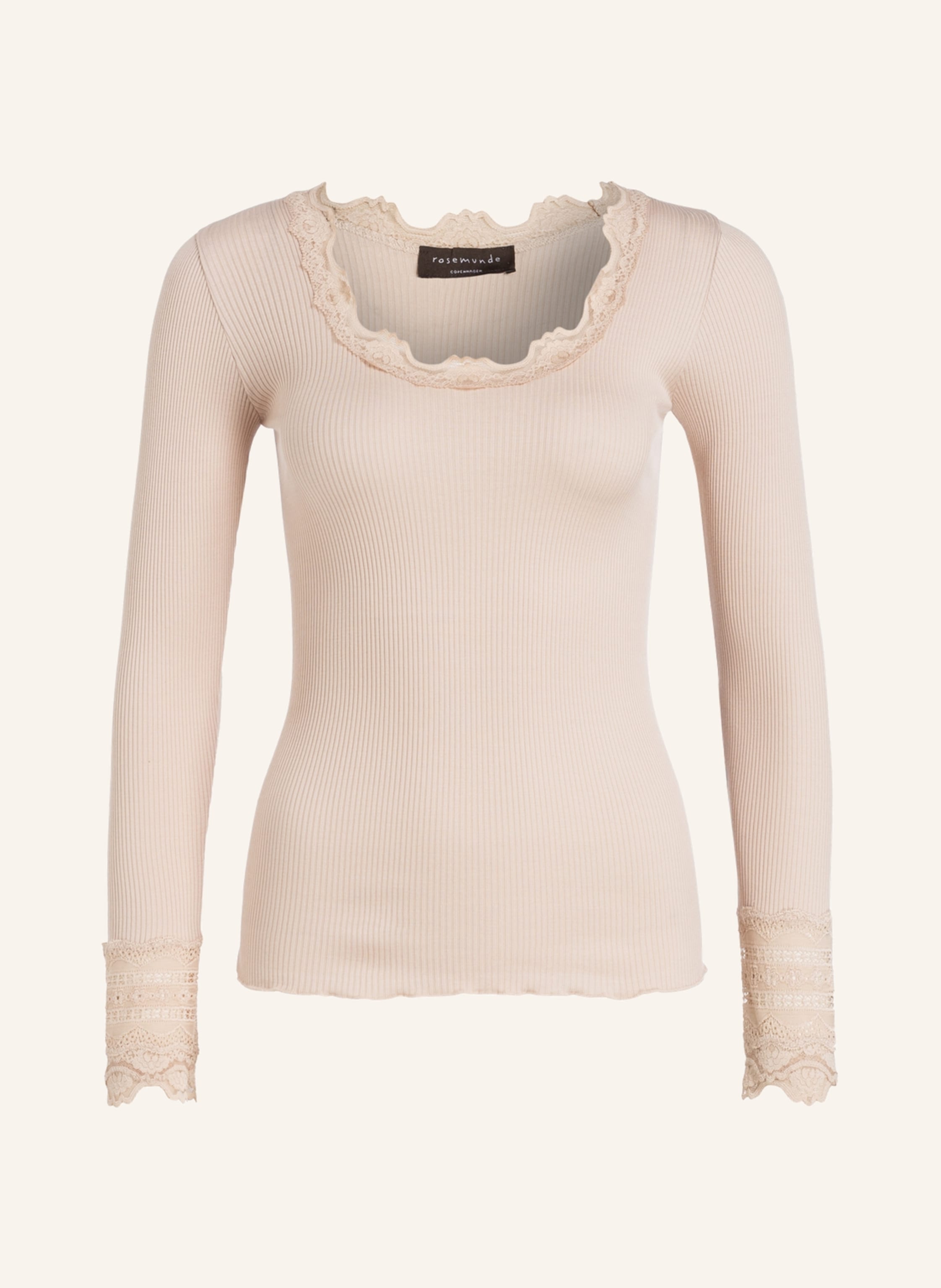 rosemunde Longsleeve BENITA aus Seide mit Spitze