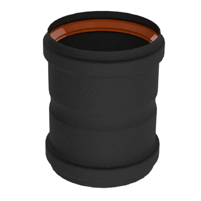 Adaptateur pour poêle à pellets noir Ø 80 mm SANINSTAL