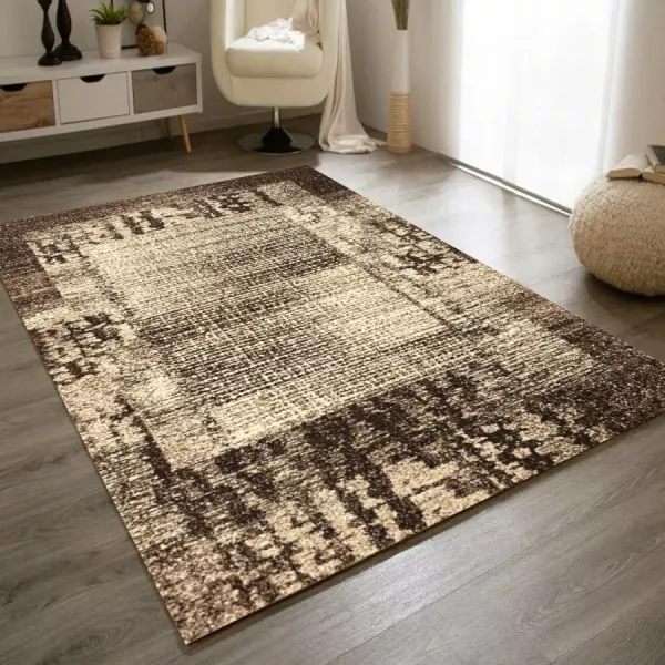 Dywan 120x170 Lisbona 306 brąz modny do salonu pokoju solidny praktyczny