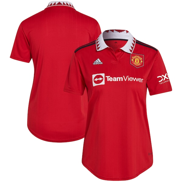 Manchester United adidas Women's 2022/23 Home Replica Blank Jersey - Red