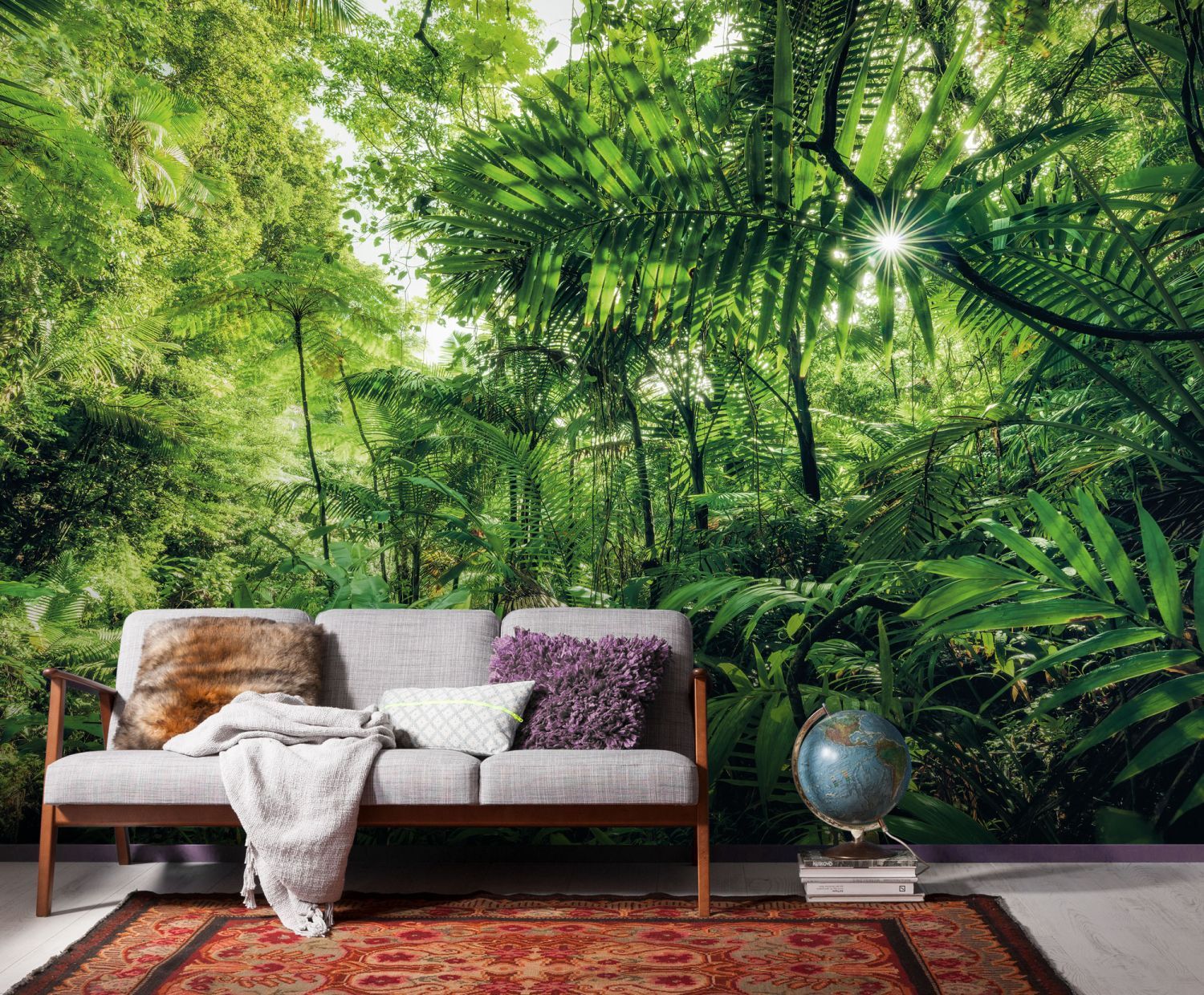 Sanders & Sanders fotobehang jungle-motief groen - 400 x 250 cm - 612523