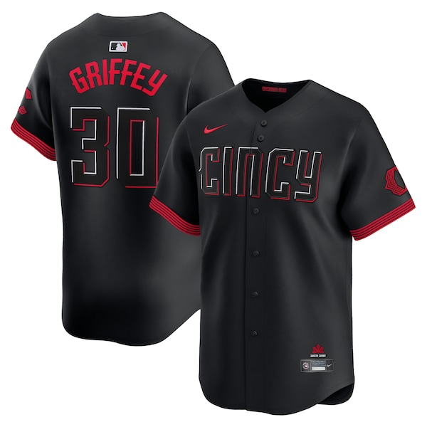 Ken Griffey Jr. Cincinnati Reds Nike City Connect Retired Limited Player Jersey - Black