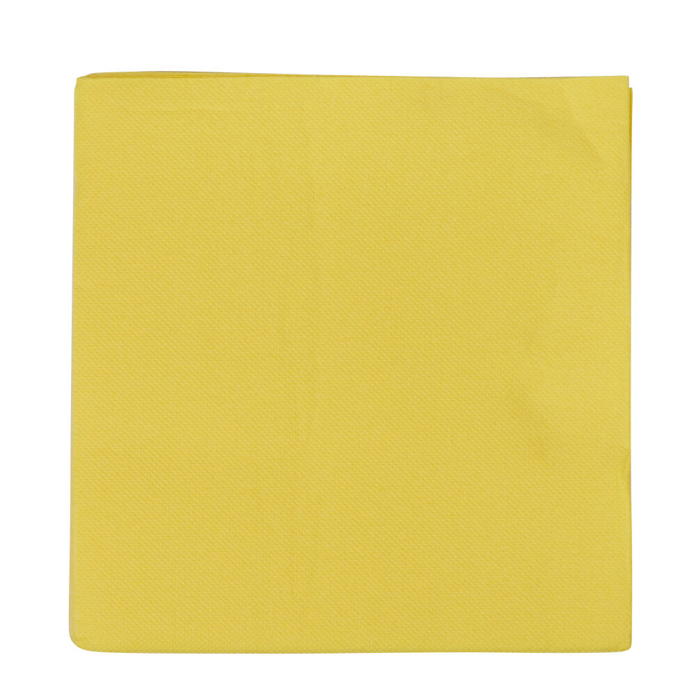 Serviette jetable 2 plis jaune canari x40