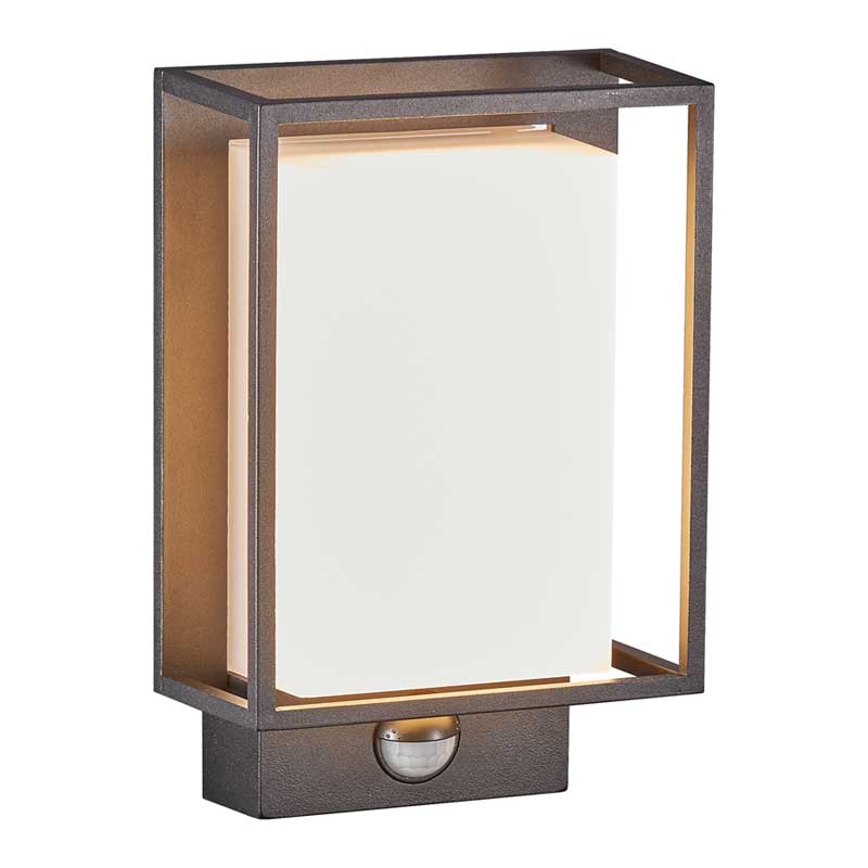 Nordlux Nestor Wandlamp Buiten - Sensor - LED - 2700K - IP44 - Zwart
