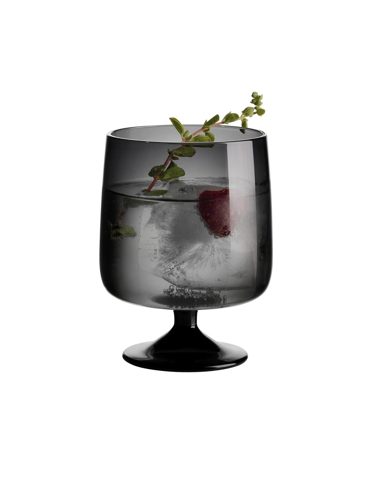 stielglas, grau