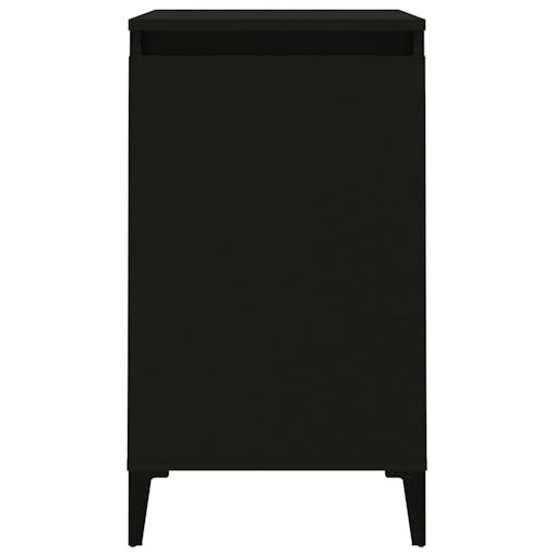 NNEVL Bedside Cabinets 2 pcs Black 40x35x70 cm Engineered Wood