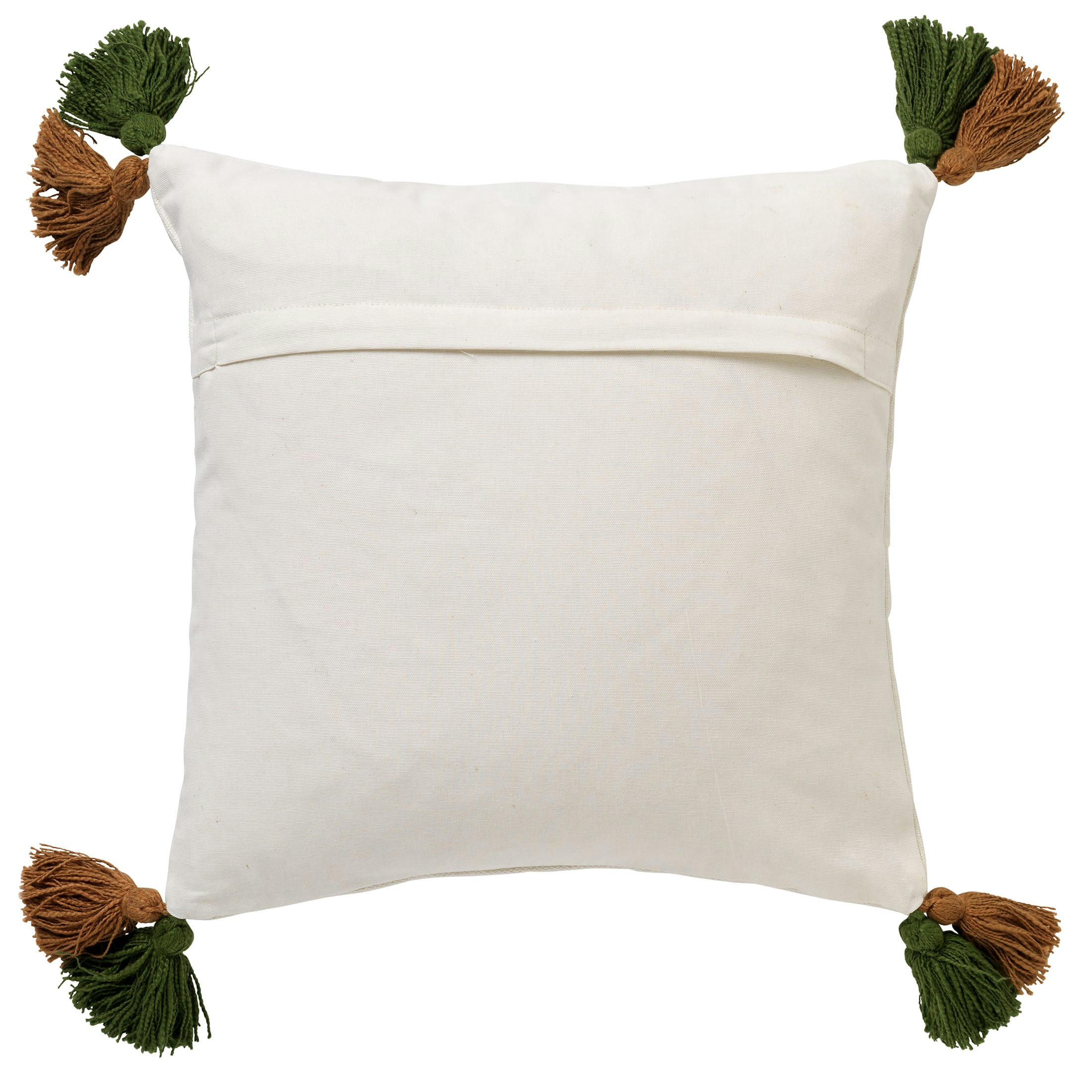 - Coussin - vert en coton 45x45 cm avec imprimé rétro