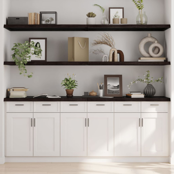 VidaXL Półka ciemnobrązowa 200x60x(2-4) cm