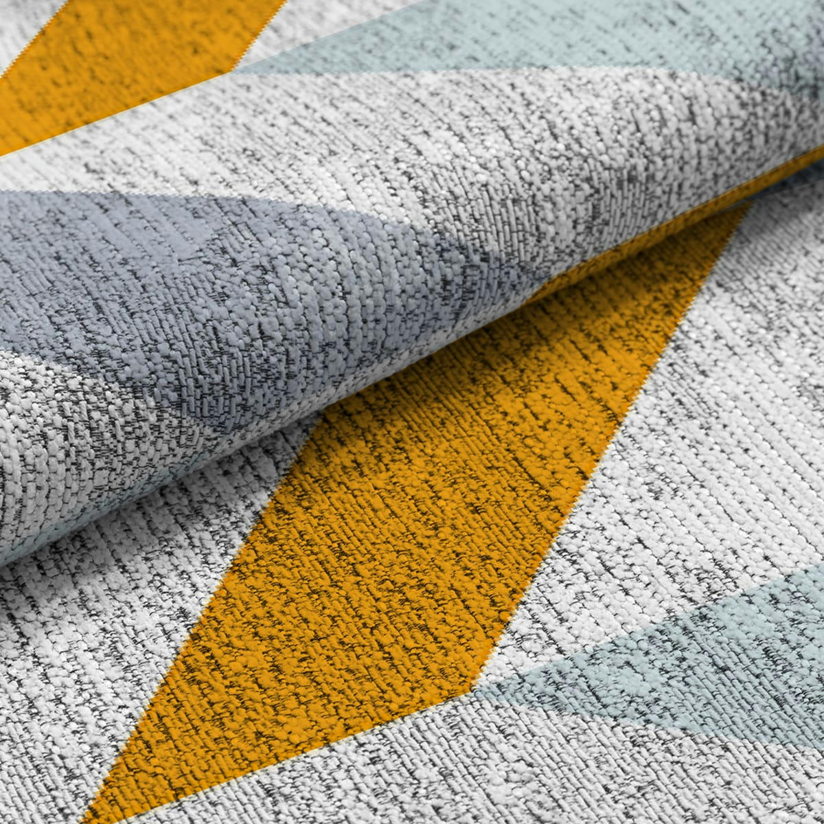 ENNAES - Tapis décoratif en coton imprimé géométrique 140x200 cm