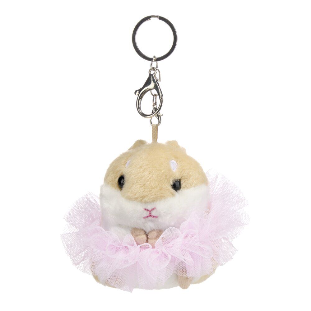 Peluche hamster en tutu rose porte-clé H7cm
