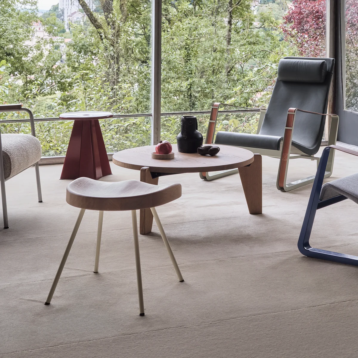 Vitra - Tabouret 307 Hocker, Eiche dunkel