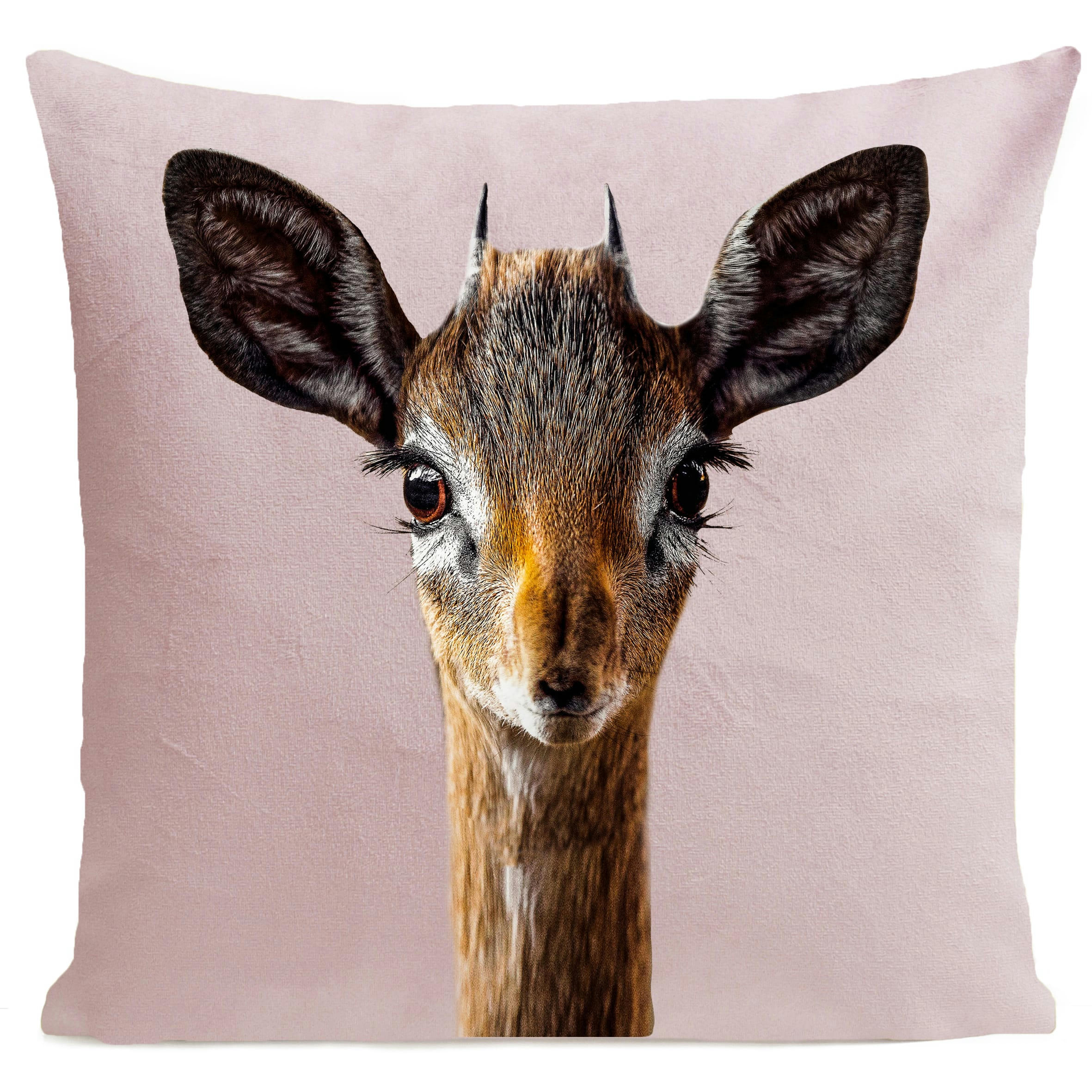 - Coussin enfant déco velours rose 40x40cm