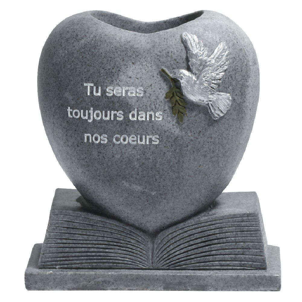 Vase funéraire en forme de coeur