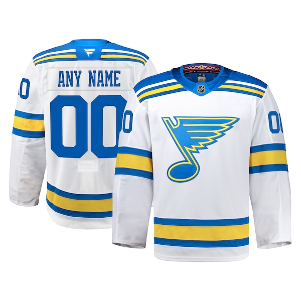 St. Louis Blues  Away Authentic Pro Custom Jersey - White/Blue