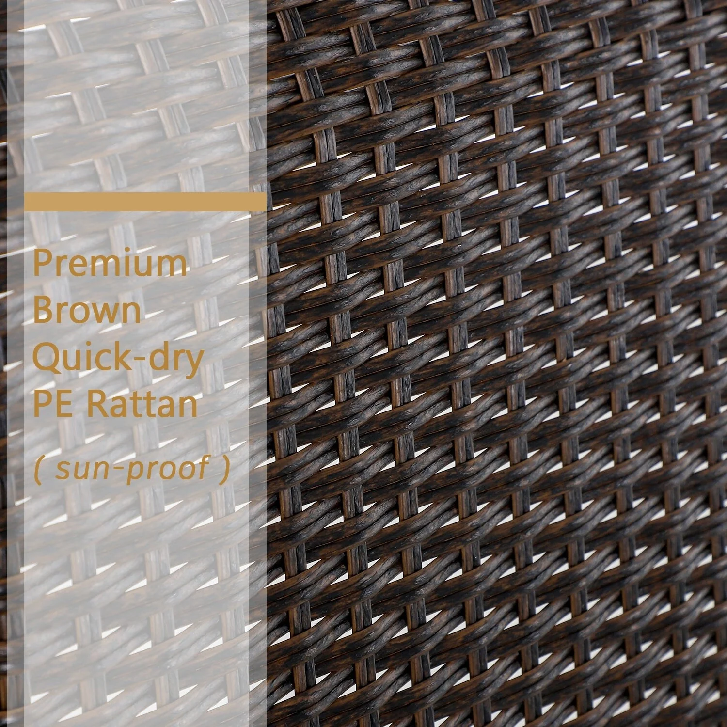 MAISON ARTS Rattan Swivel Patio Dining Chairs, Set of 2