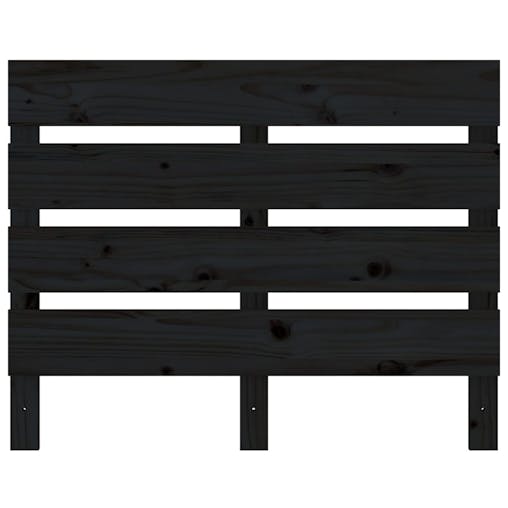 NNEVL Headboard Black 100x3x80 cm Solid Wood Pine