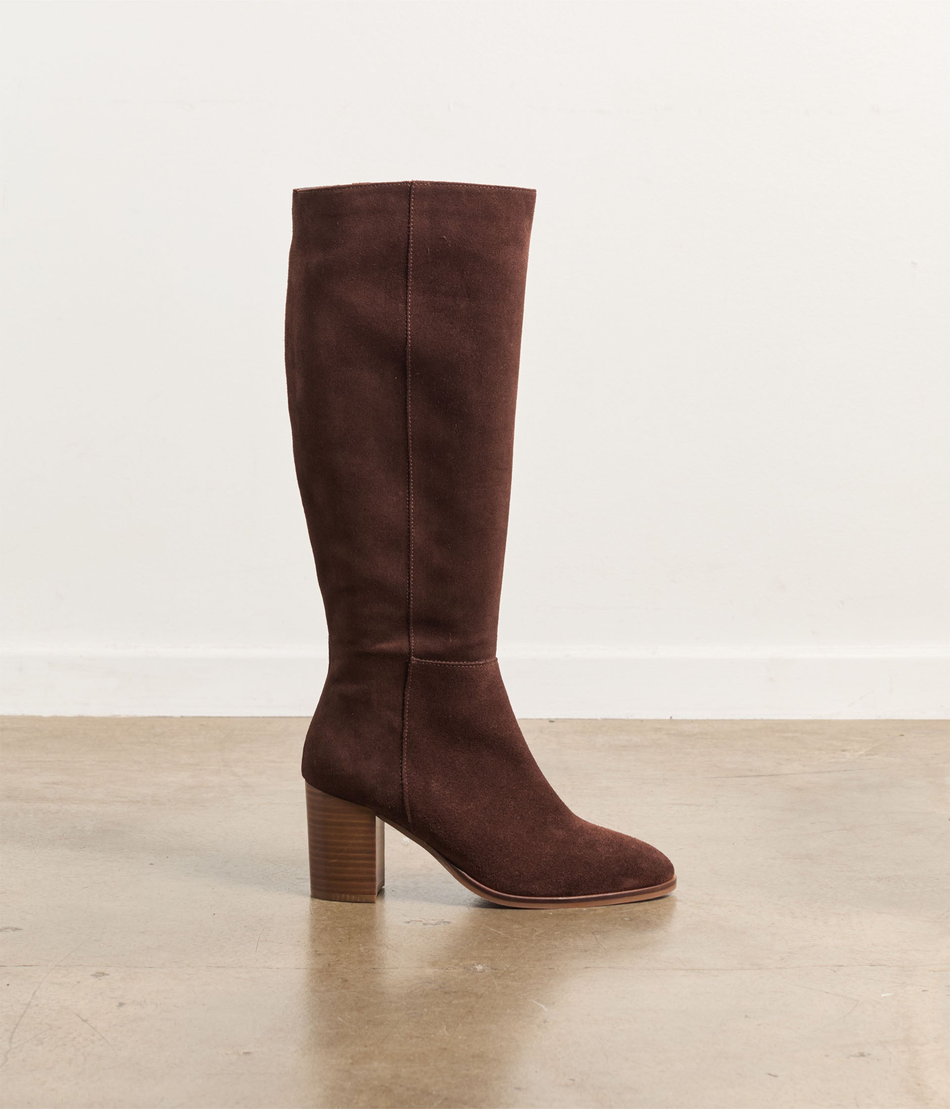 Bottes velours acajou Juliette
