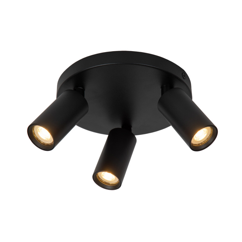 Spot Ritmo noir GU10 3 x 35 W LUCIDE