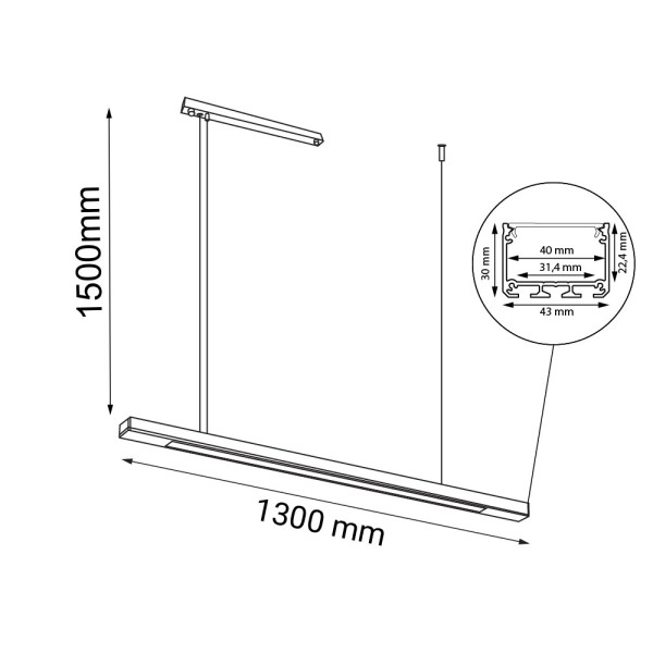 Lampa wisząca HAKODA biała LED 1x9W Ciepła biel 1099lm Shilo
