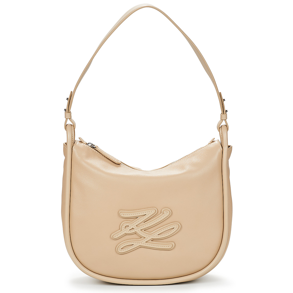 Karl Lagerfeld - K/AUTOGRAPH PATCH HALFMOON SHB - Beige
