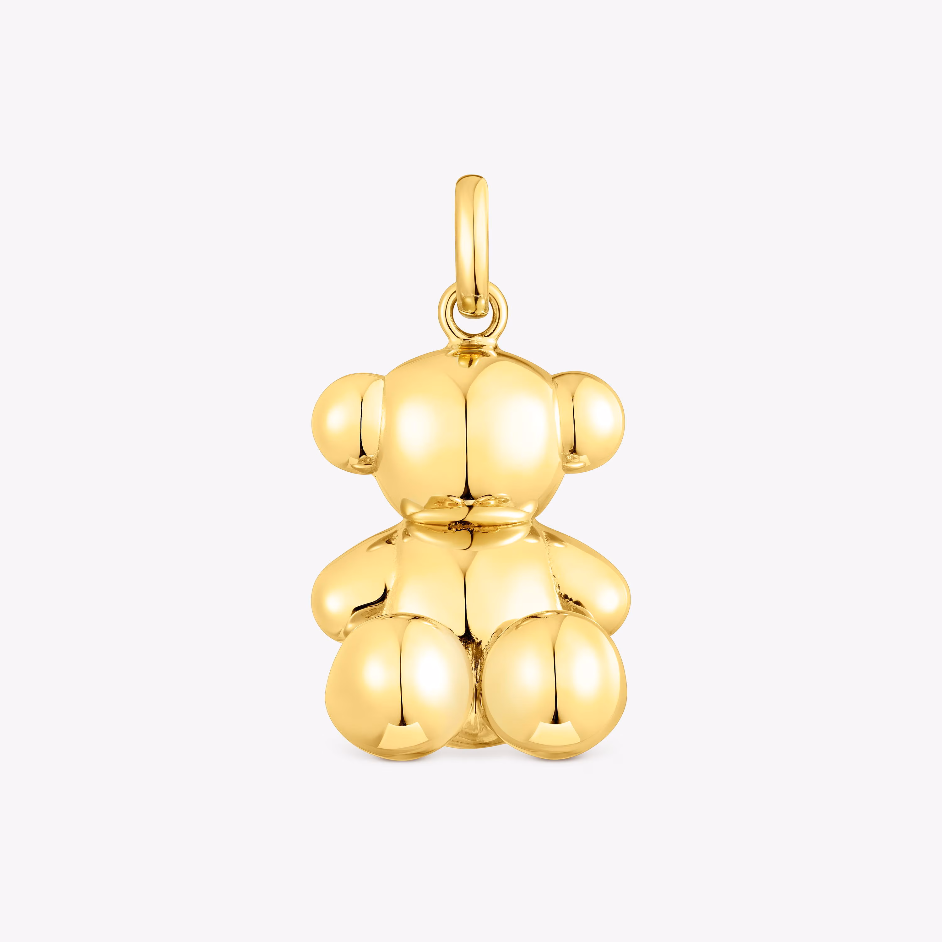 Colgante oso grande con baño de oro 18 kt sobre plata Bold Bear