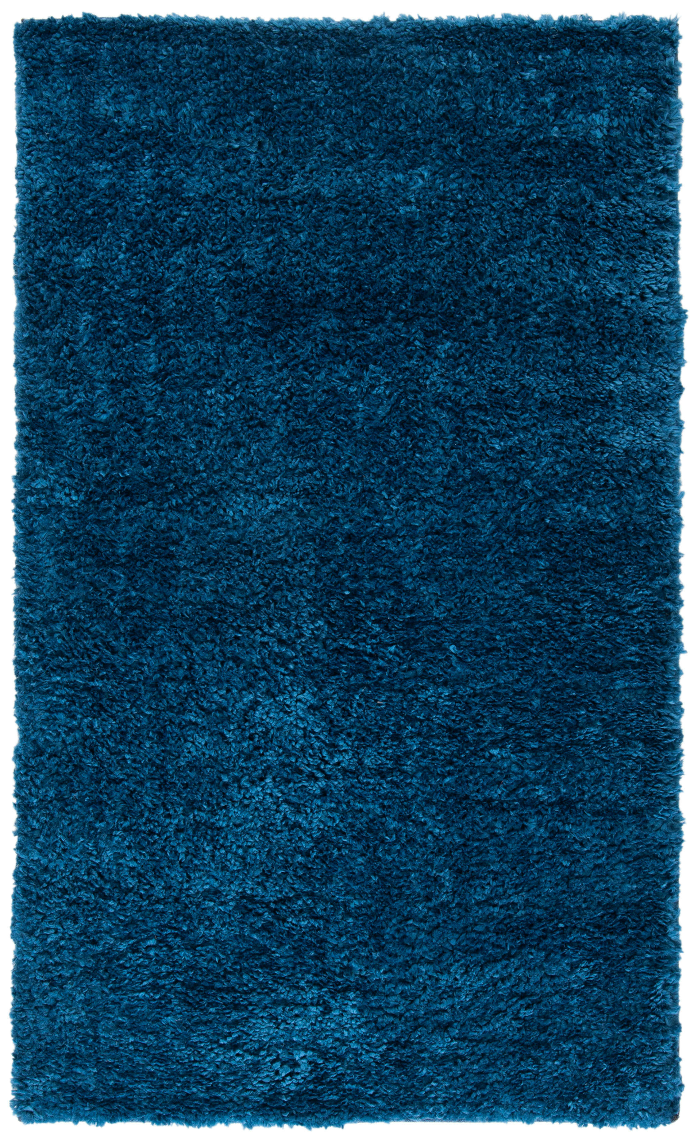 AUGUST SHAG - Tapis de salon interieur en bleu marine, 91 x 152 cm