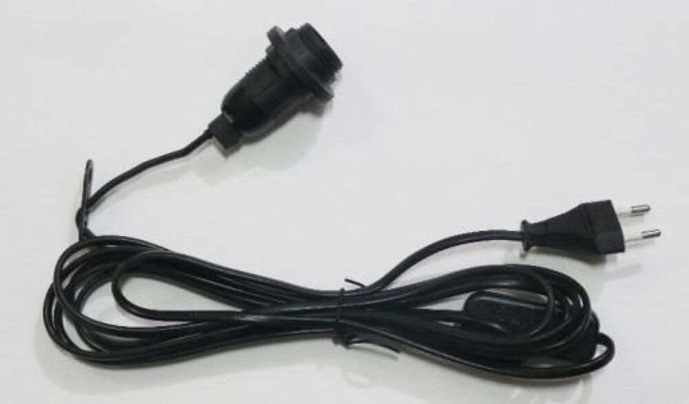 LAMPELEDNING E14 MED STRØMBRYTER 3,5M