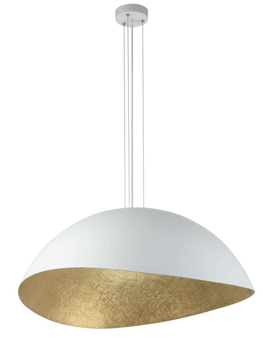 Lampa wisząca biało-złota Solaris 1xE27x15W wym: 89x48x47 cm Sigma Lighting