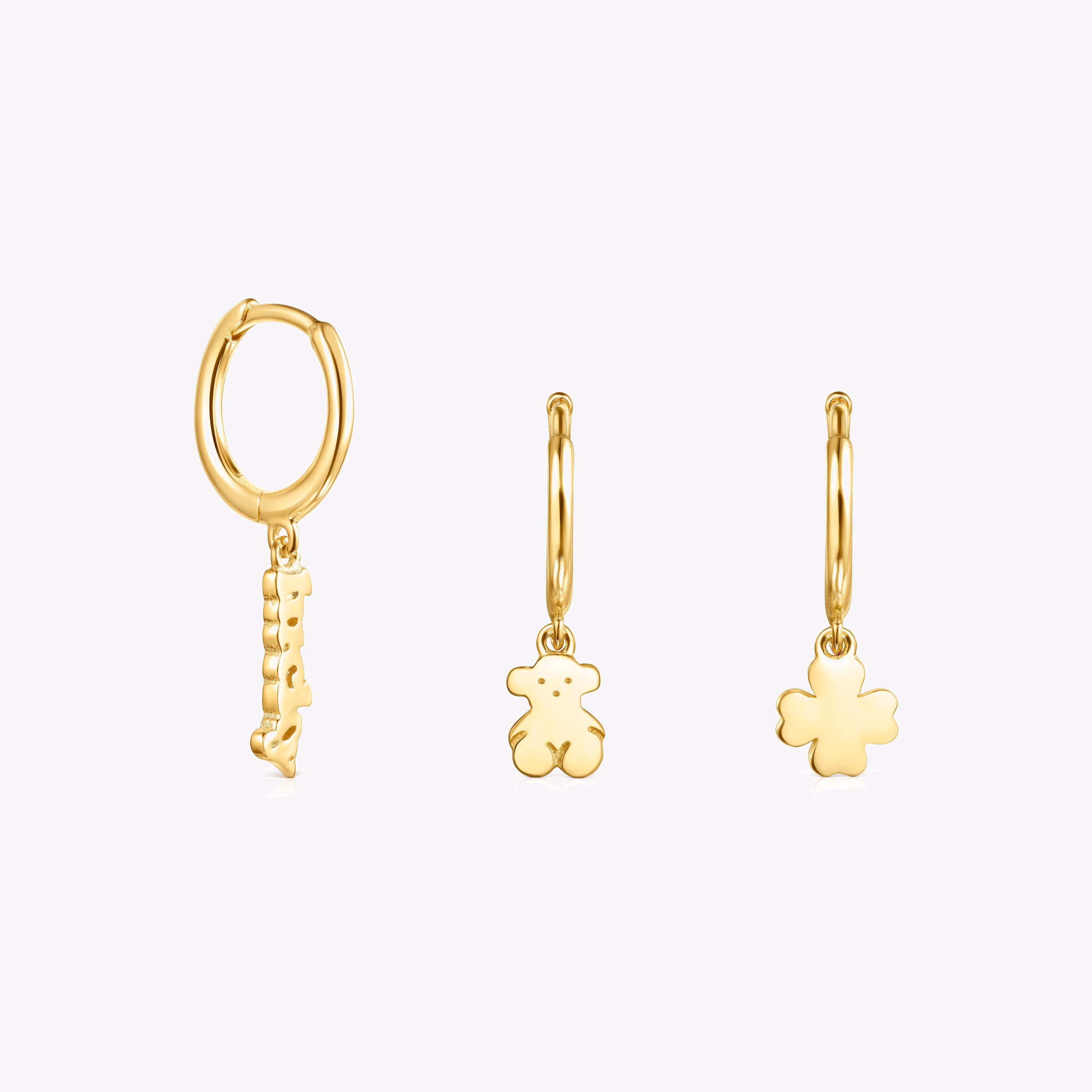 Pack Criollas con baño de oro 18 kt sobre plata TOUS Good Vibes