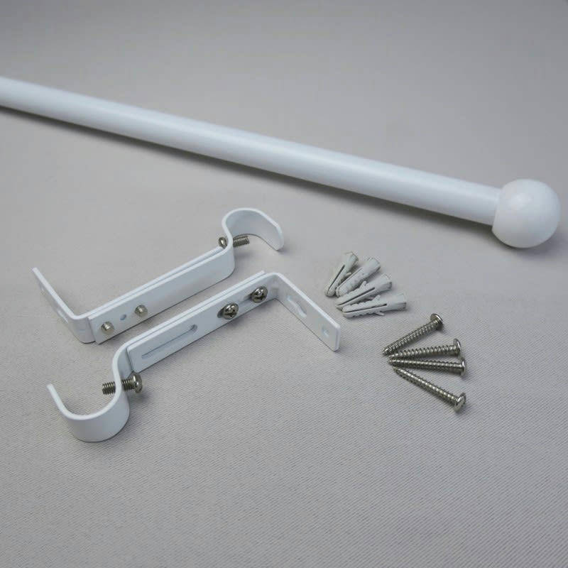 HAROLD - - Kit tringle extensible ø 16/19 mm 165 à 310cm - Blanc laque