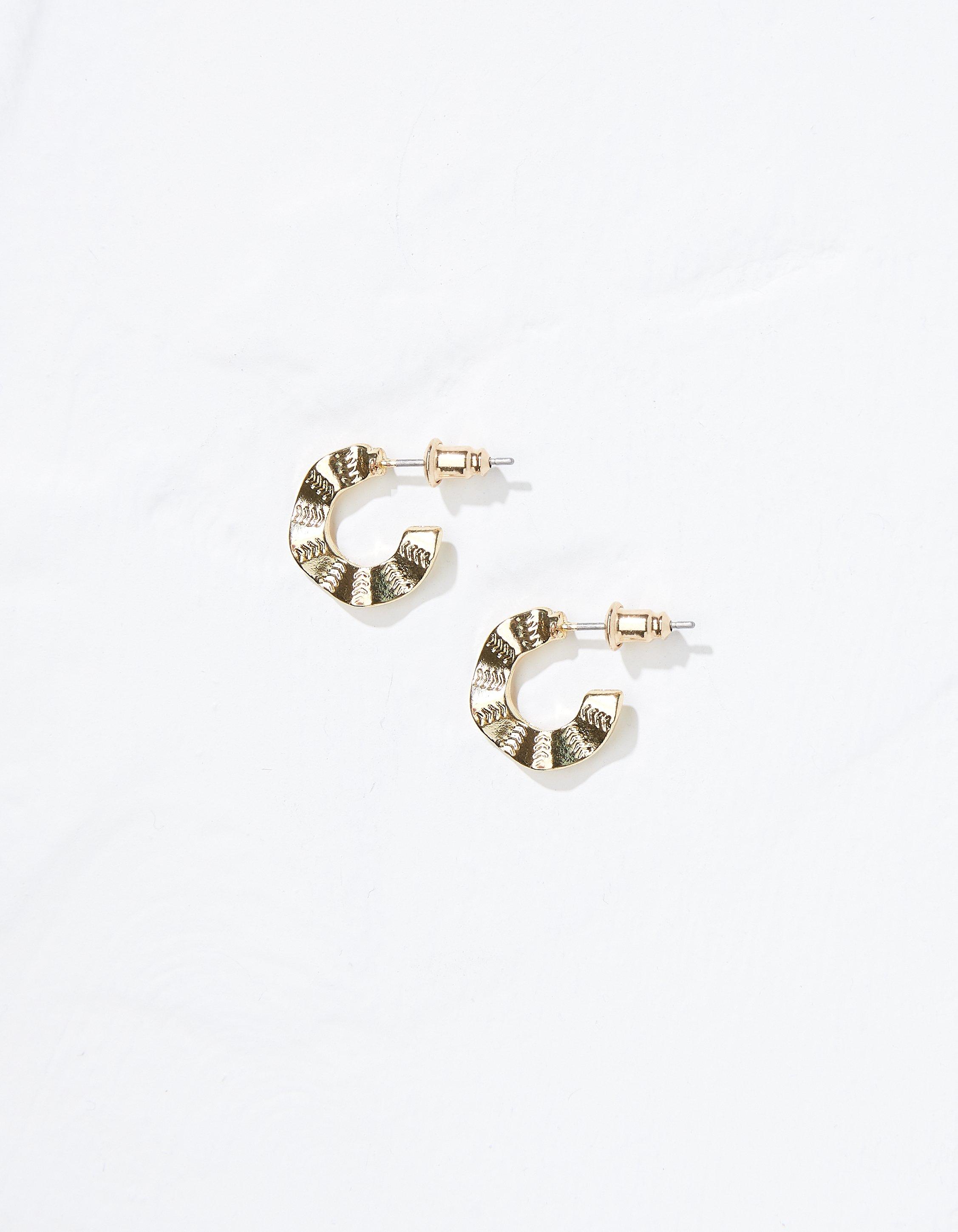 Etched Hoop Earrings