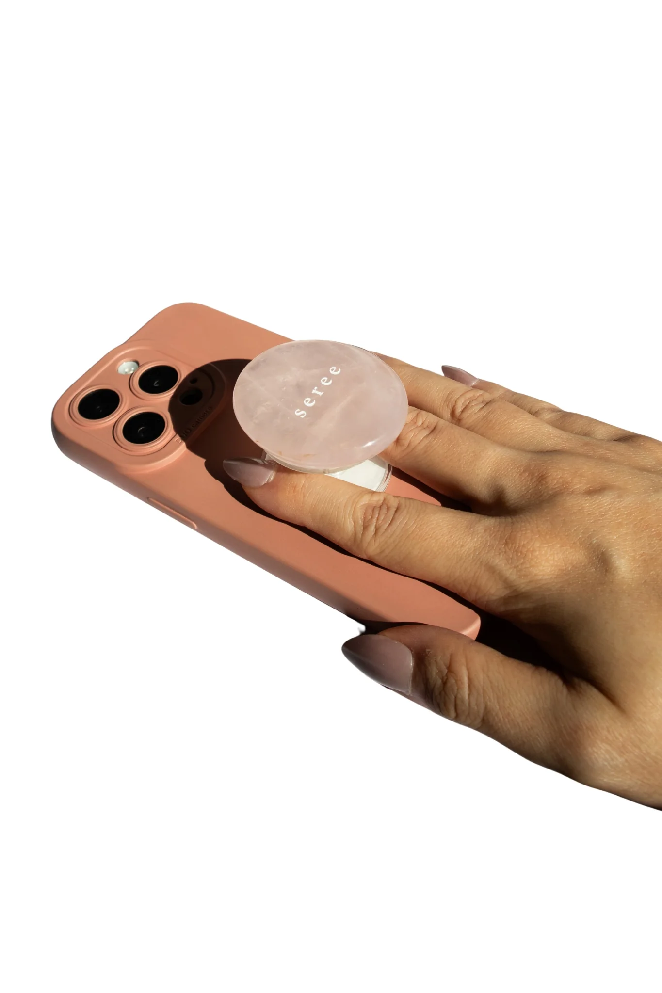 Jade Stone Pop Grip in Pebble