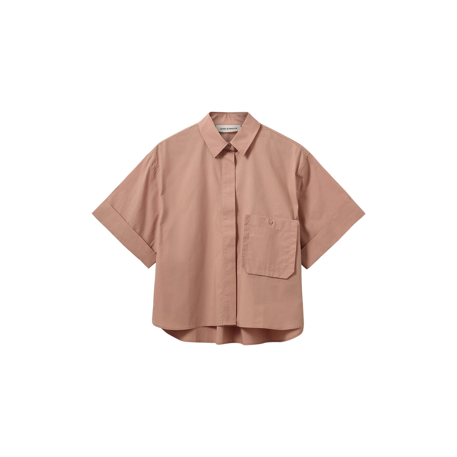 LEANASW SHORT SLEEVE SHIRT, caf&eacute; cr&egrave;me