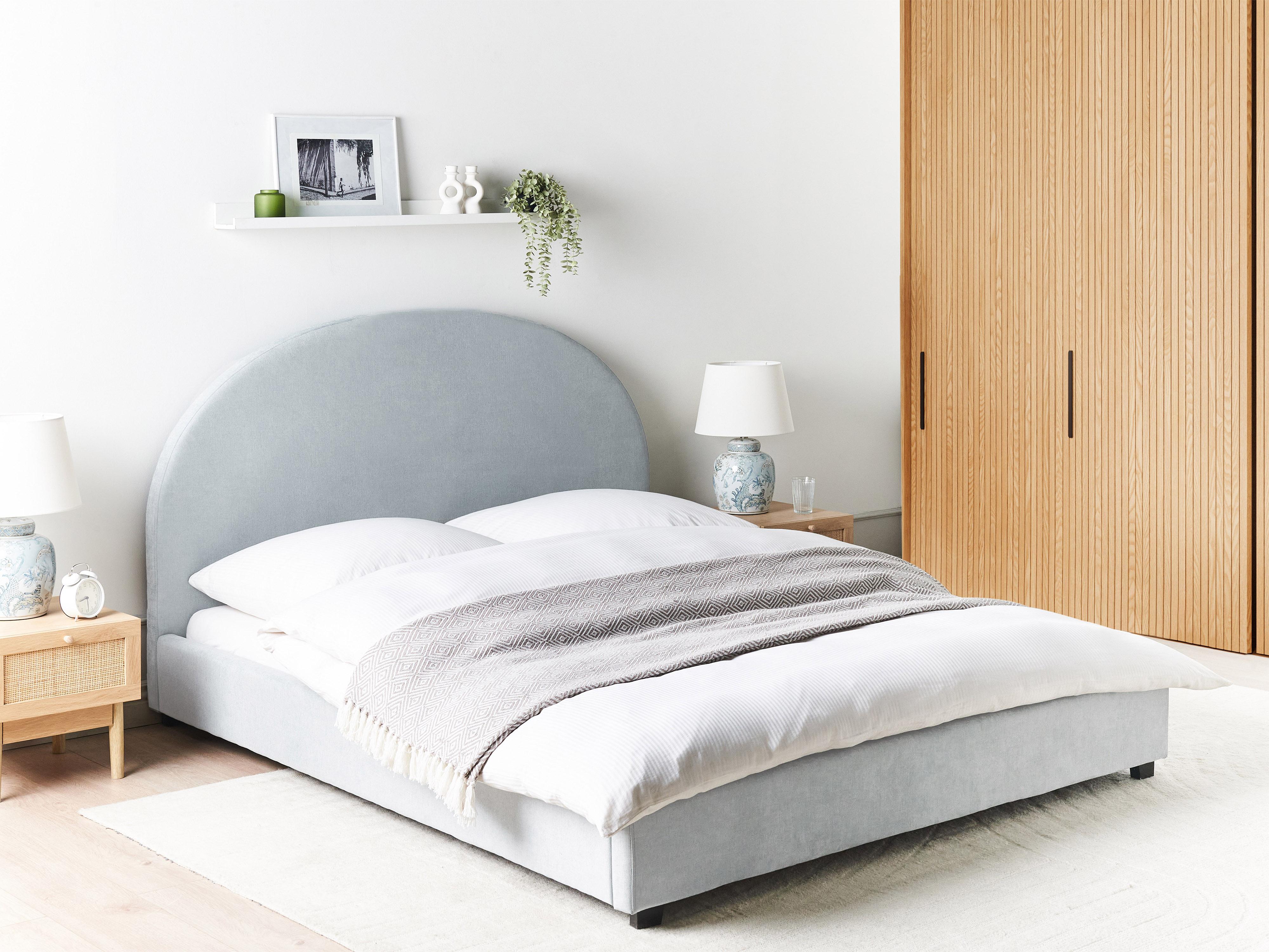 Bed Chenille VAUCLUSE 140 x 200 cm (EU Double) Light Blue
