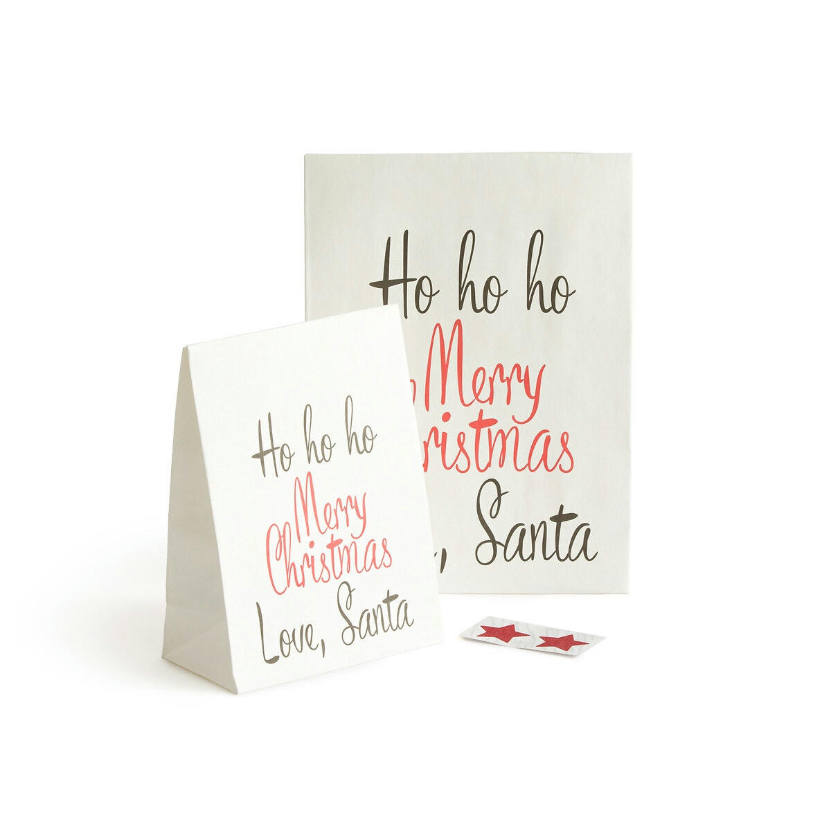 Lot de 2 sachets-cadeaux en papier, Christmas