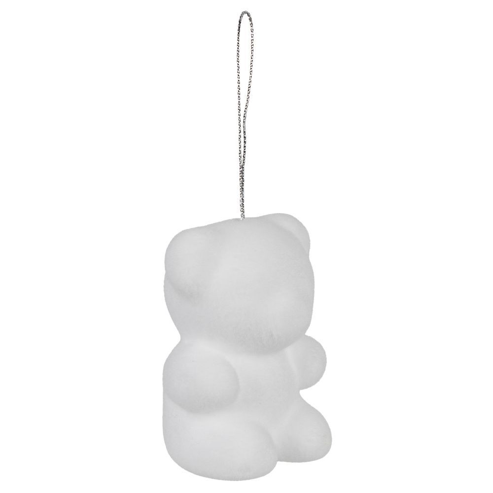 Ours blanc à suspendre No&euml;l x5