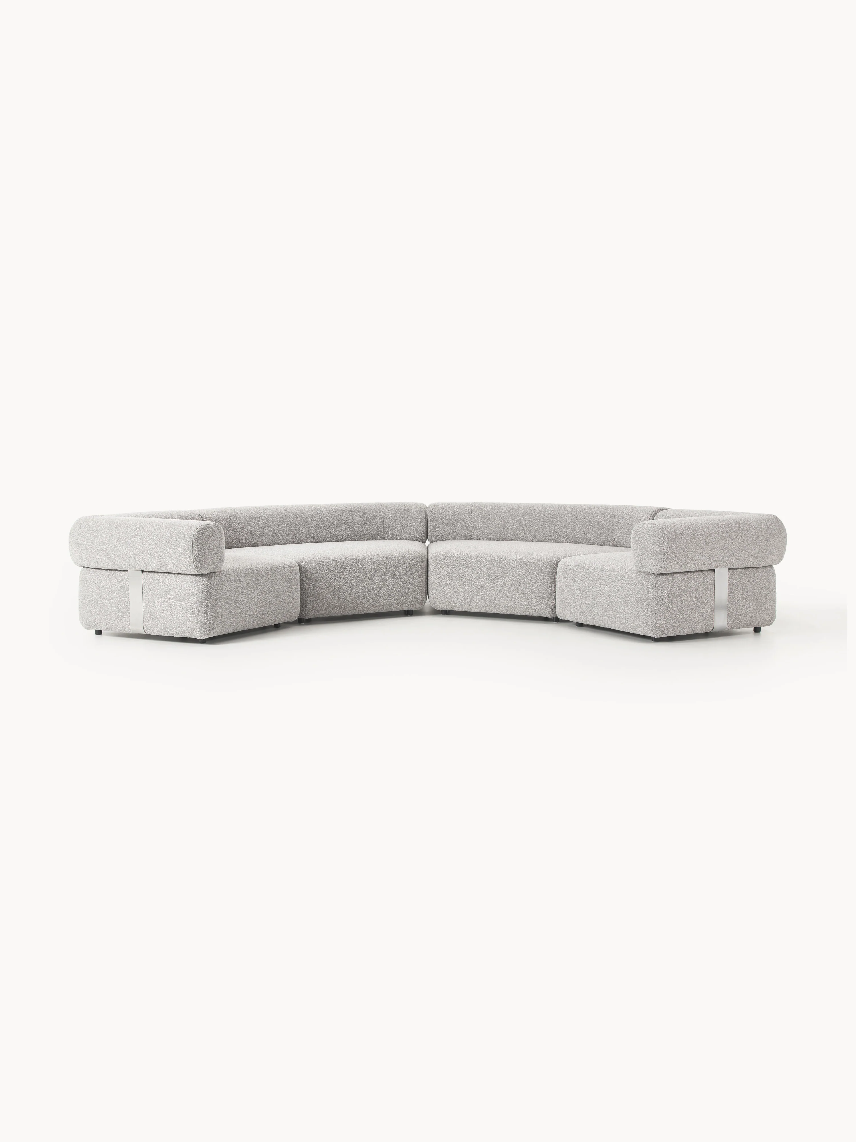 Großes modulares Bouclé-Sofa Anton