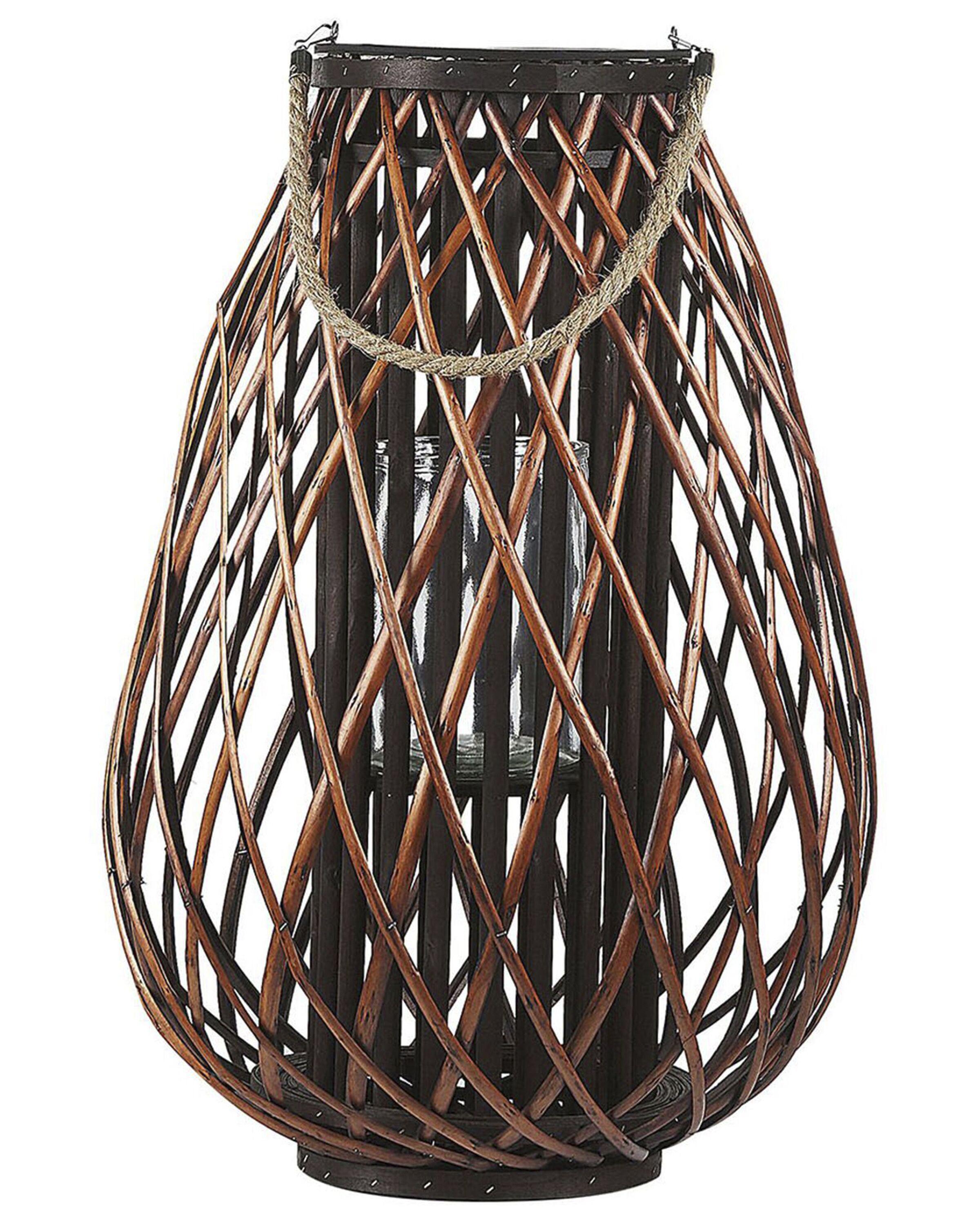Lantern KIUSIU Willow Wood 60 cm Brown