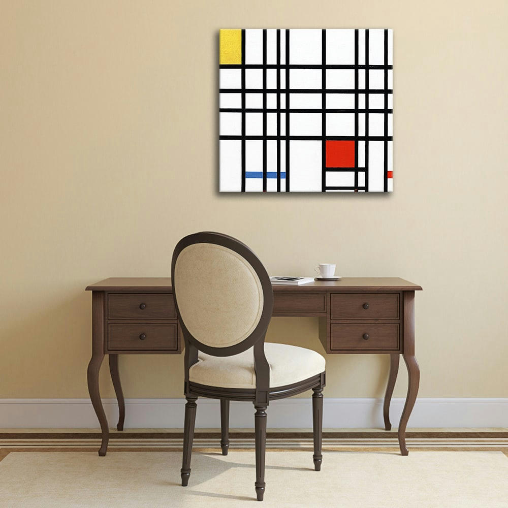 - Tableau composition en jaune bleu et rouge - Piet Mondrian 60x60cm