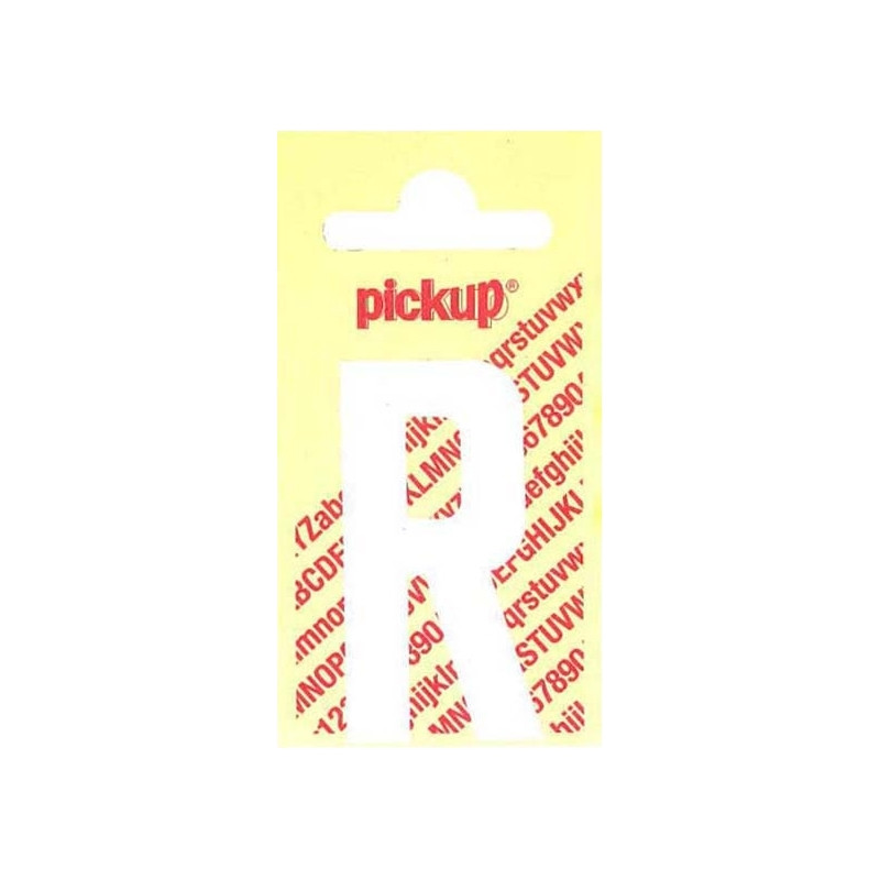 Lettre R adhésive blanche 4 x 6 cm