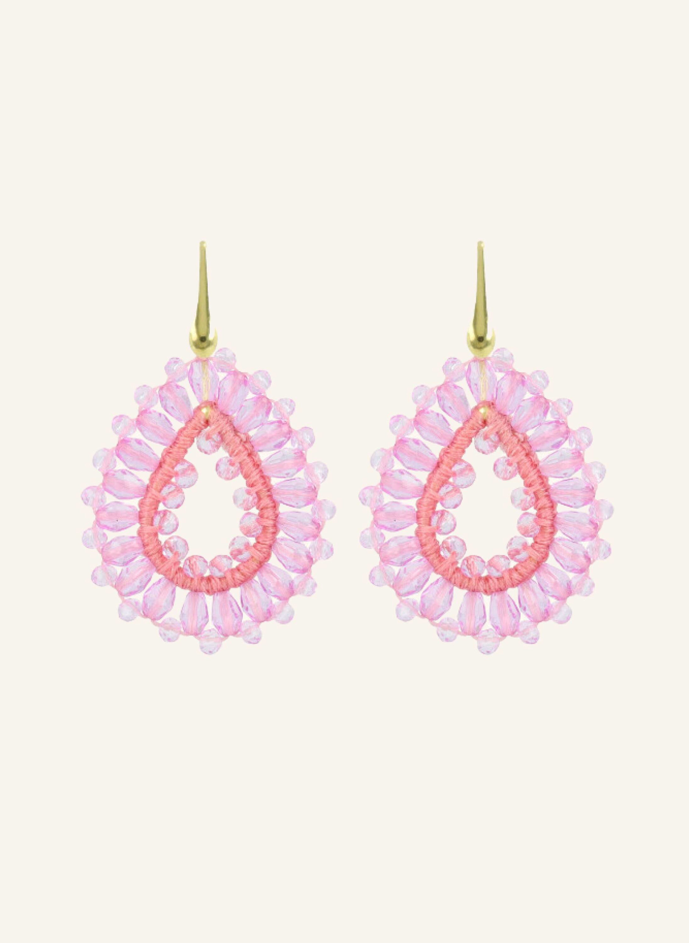 LOTT.gioielli Ohrhänger ROBIN DROP CRYSTAL SMALL BUBBLE PINK by GLAMBOU