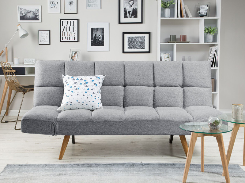 Sofa kanapa rozkładana jasnoszara