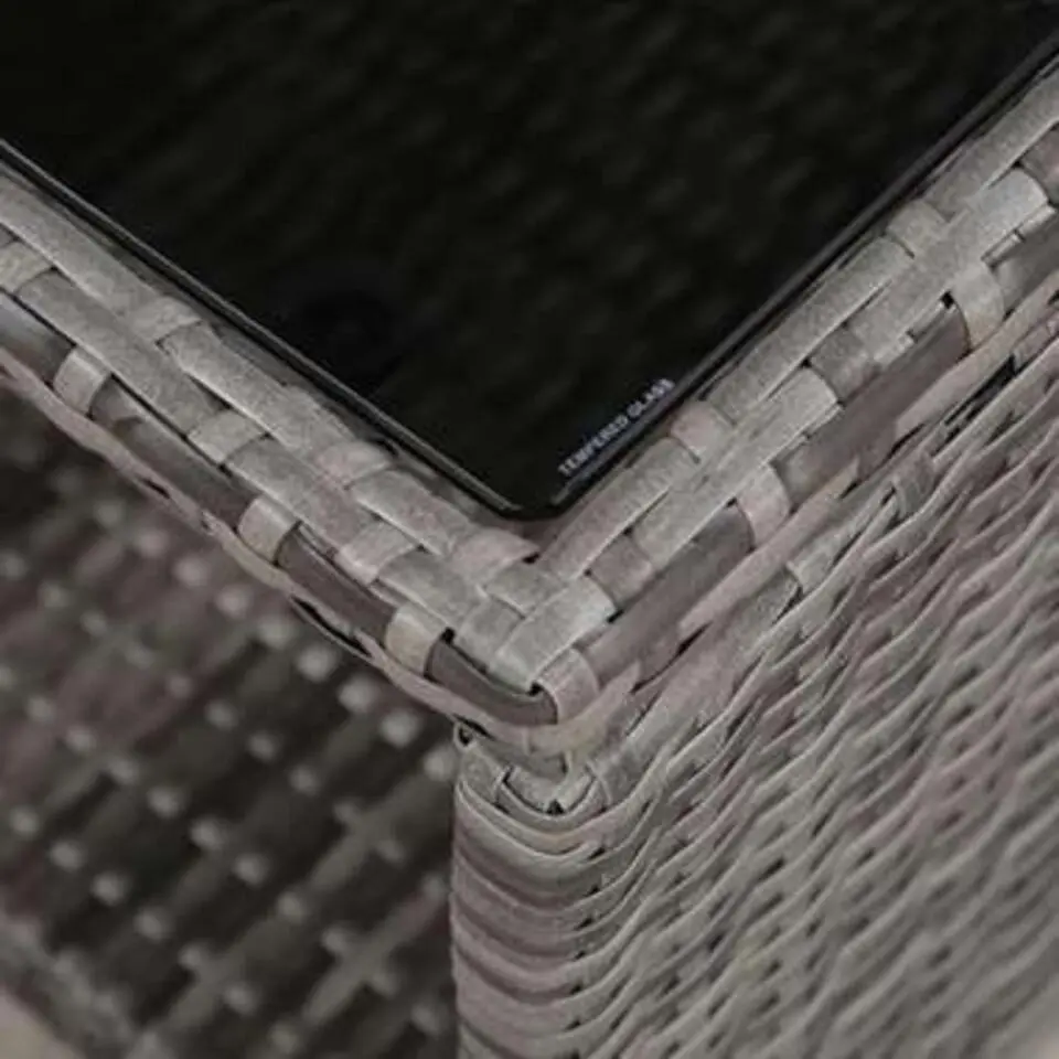 vidaXL - Bistroset - Grijs - Poly rattan