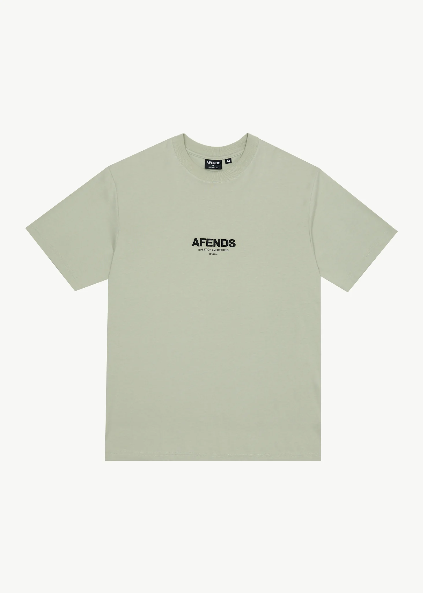 AFENDS Mens Vinyl - Retro Tee - Eucalyptus
