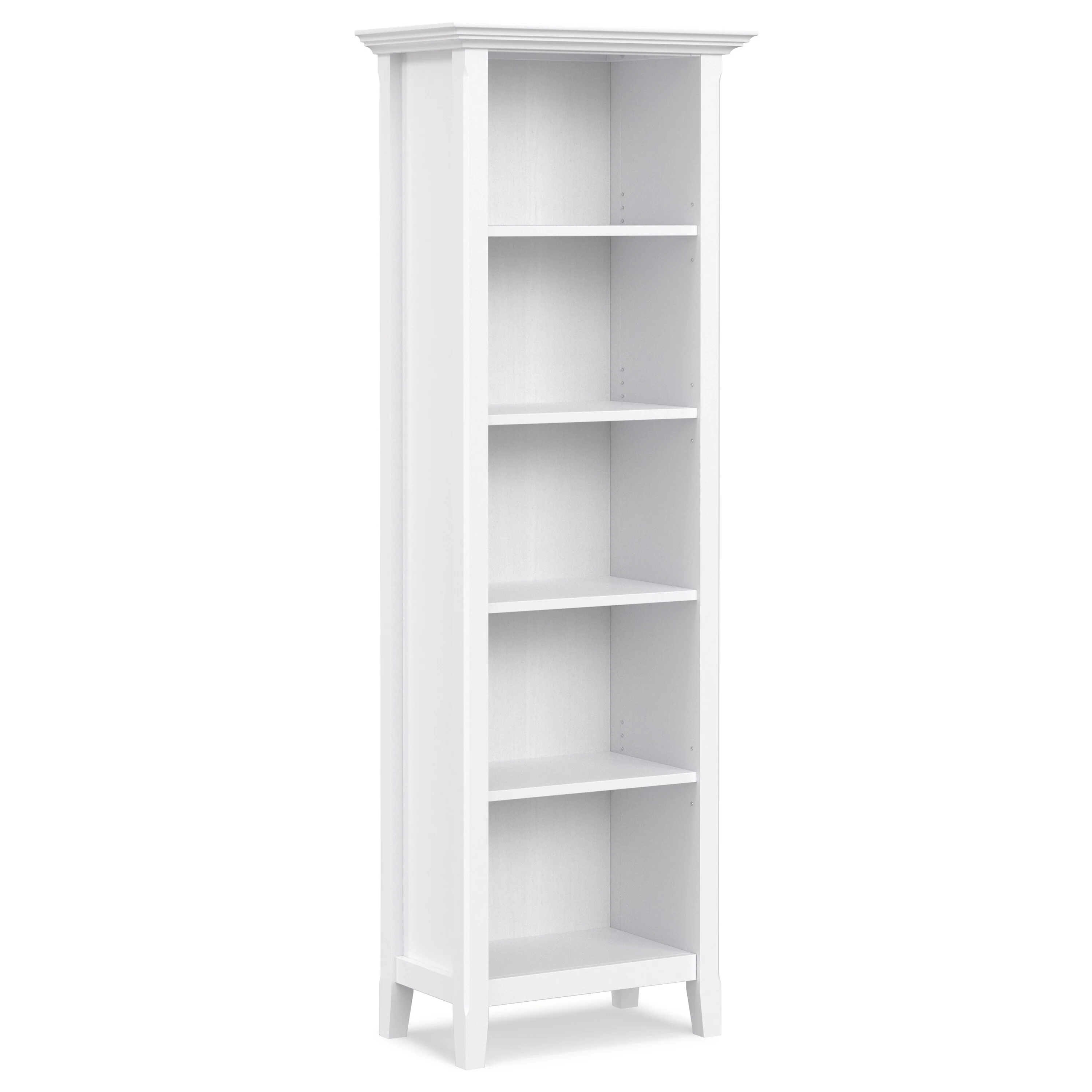 WYNDENHALL Halifax 24 inch Wide Solid Wood Transitional 5 Shelf Bookcase - 14D x 24W x 70H