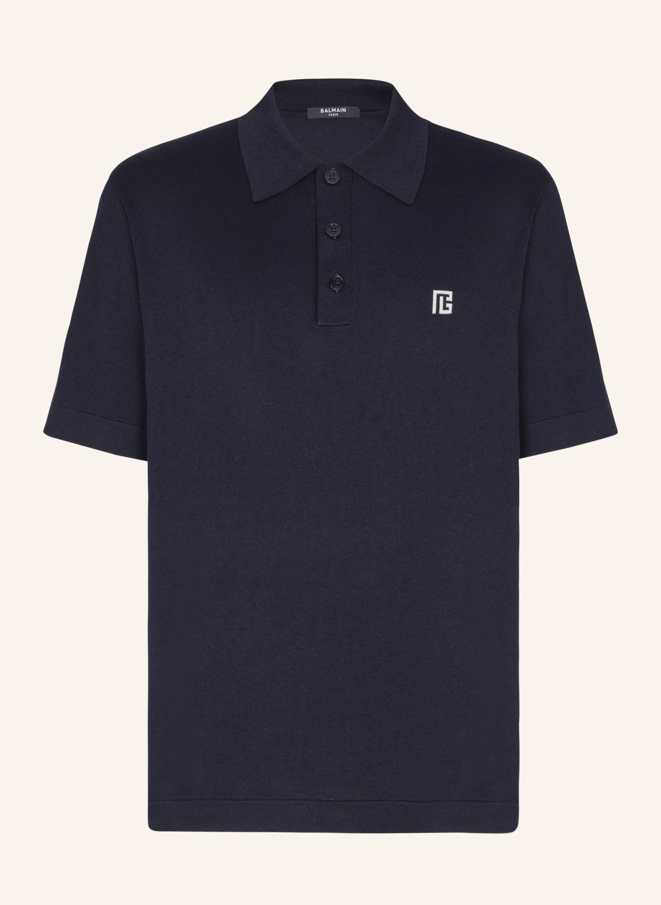 BALMAIN Besticktes Poloshirt aus Baumwolle
