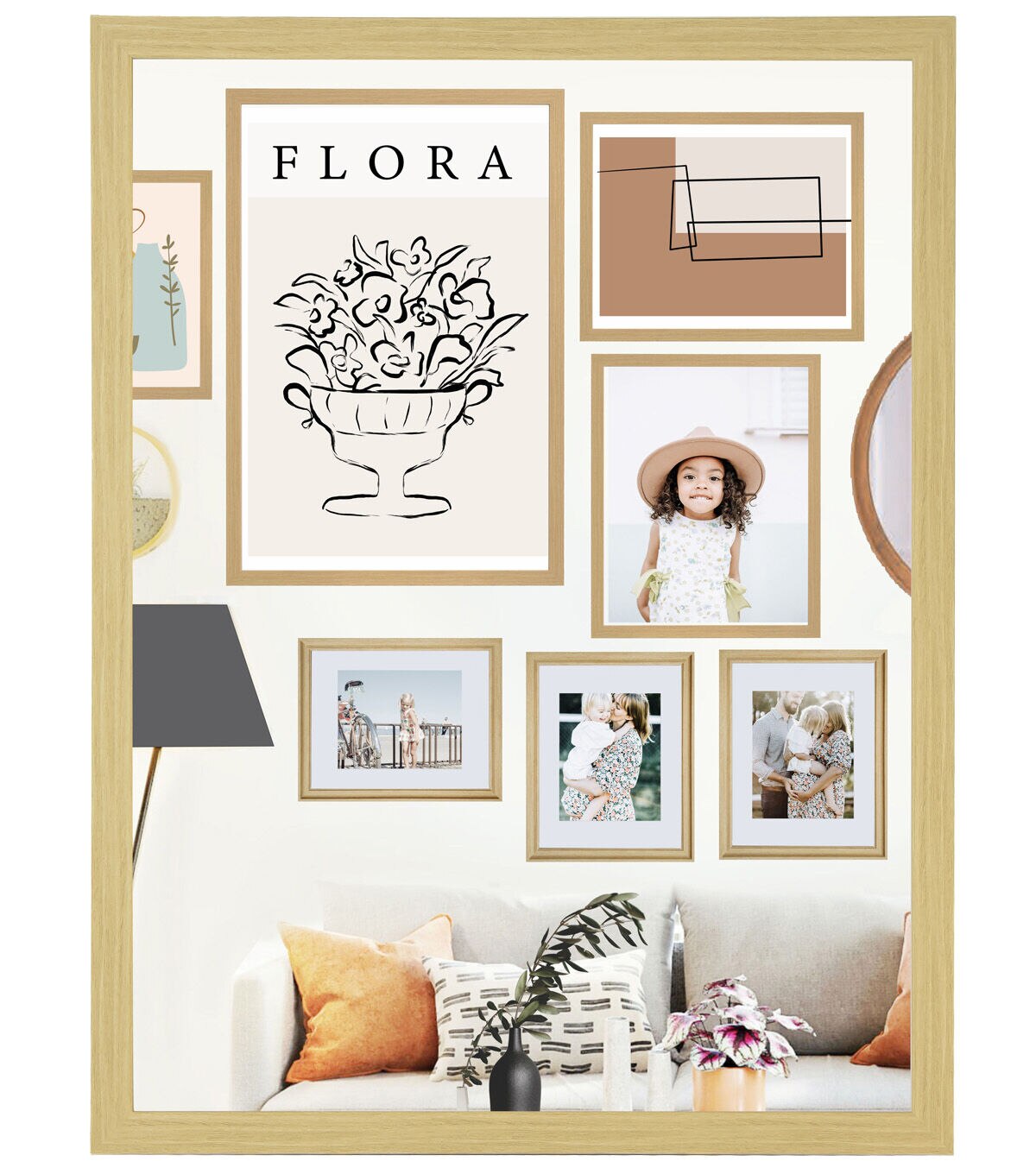 20 x 30 Natural Basic Linear Poster Frame by Place & Time