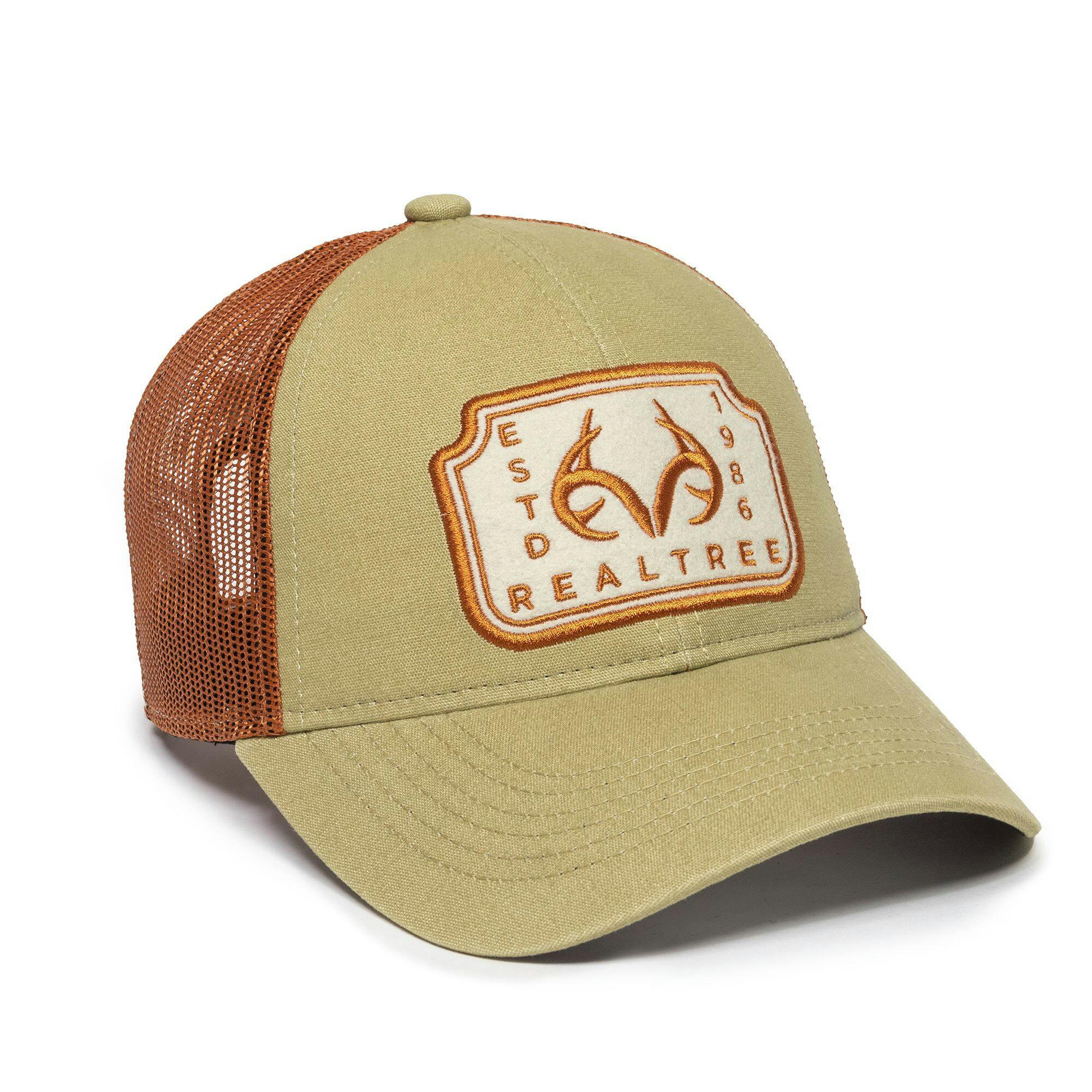 Realtree Casual Mesh Back Hat, Burnt Orange